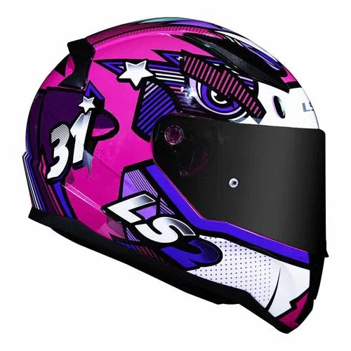 CAPACETE LS2 FF353 RAPID KHAN ROSA/BRANCO
